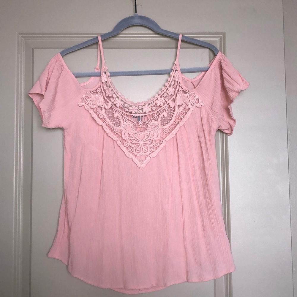 charlotte russe coral/peach top🦋